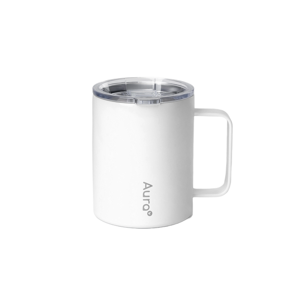 12oz Blank White Sublimation Vacuum Travel Mug with Handle